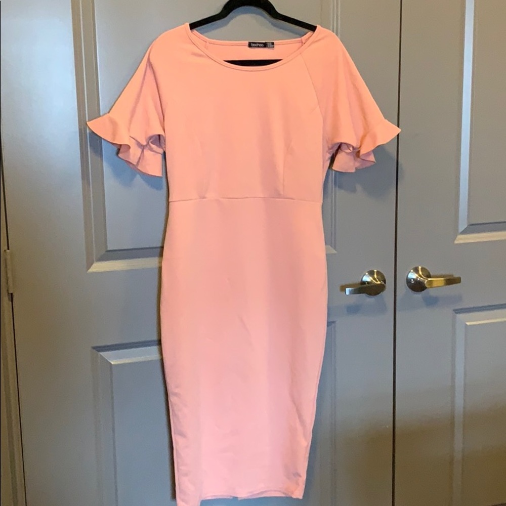 Peach Midi Dress